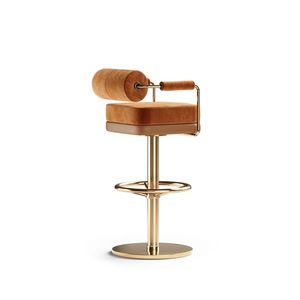 Luxury Modern <strong>Bar</strong> <strong>Stools</strong> <strong>Swivel</strong> Restaurant Chairs with Golden Velvet Seat Adjustable Height for Dining and Outdoor Use - Product Image 1