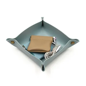 Vassoio da tavolo con chiave in pelle pu a scatto nordico vassoio portaoggetti per caramelle con moneta vassoio per gioielli personalizzato