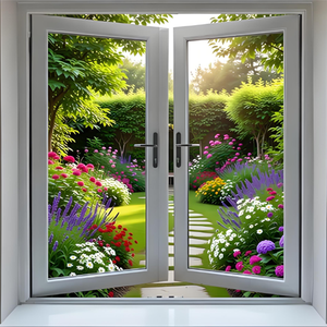 Fenêtres à battants en PVC/UPVC à économie d'énergie et à réduction du bruit pour la maison et le bureau Fenêtre à <span class=keywords><strong>double</strong></span> battant - Product Image 3