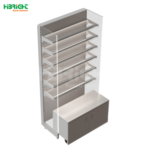 Highbright Metal <b>Wire</b> Mesh Back Panel Gondola <b>Shelving</b> Double Sided Single Sided Retail Display <b>Rack</b> for Supermarket and Grocery - Product Image 4