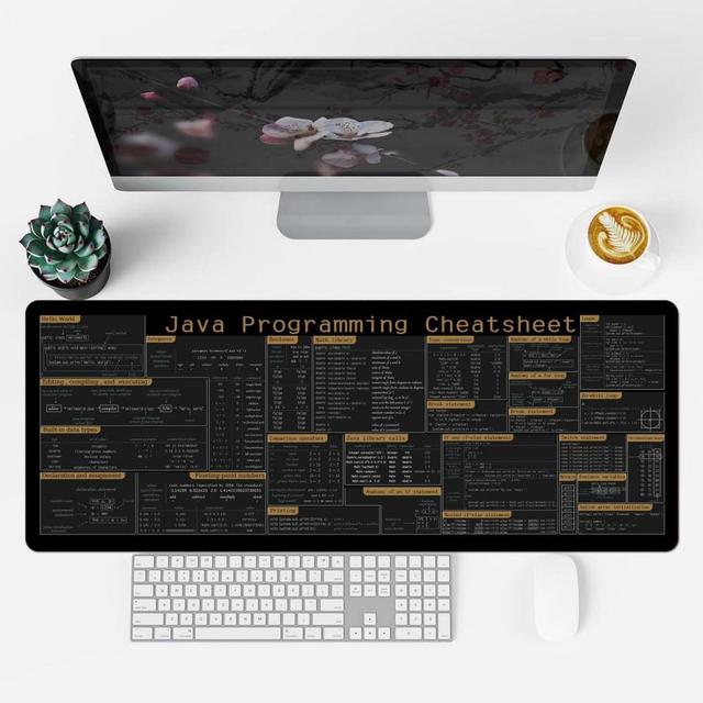 Java Language Fabric Non-Slip Extra-Large Office Mouse Pad Excel Shortcut Keys Desk Mat Programming