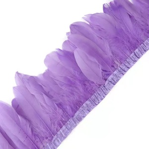 Ribete y flecos de plumas de ganso teñidas de 14-20 cm, calidad premium para disfraces de carnaval. - Product Image 4