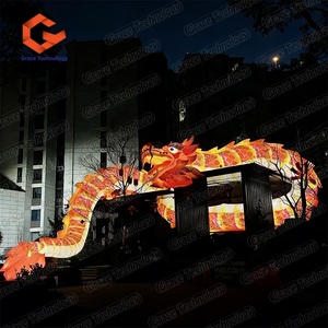 Drago Gonfiabile Gigante da Esterno per Capodanno, Drago Dorato Sospeso per Decorazioni di Centri Commerciali e Piazze per il Festival di Primavera - Product Image 3