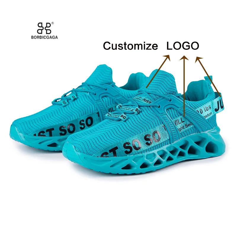 Oem Custom Shoes Men Walking Style Shoes Tenis Luxury Sports Trainer Sneakers Fashion Running 2022 Man Blue Casual Shoes