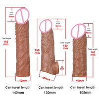 Nuevo Condón de Silicona Grueso Reutilizable y Lavable Skin Magic Dragon para Extensión del Pene, Juguete Sexual para Hombre