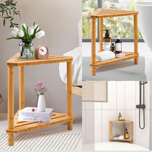 Estante de Baño de Bambú de 60x70cm, Doble Capa, para Artículos de Cuidado Personal, Independiente - Product Image 4