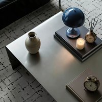 Table basse carrée moderne en acier inoxydable pour petits salons - Meuble léger, écologique et multifonctionnel pour la maison