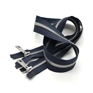 Manufacturing High Quality #3#5#8#10 Double Open End Metal Zippers For Bag