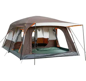 CHINA Travel 10-12 Fishing outdoor Oxford other Waterproof wholes buy Camp Double Mesh 2 Rooms Family Large Tent suppliers