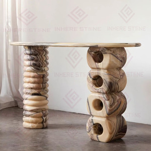 Meubles de maison de luxe sur mesure, table <span class=keywords><strong>murale</strong></span>, design personnalisé, <span class=keywords><strong>console</strong></span> d'<span class=keywords><strong>entrée</strong></span>, table d'<span class=keywords><strong>entrée</strong></span> en onyx naturel - Product Image 4