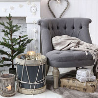 Fauteuil de salon élégant en tissu de luxe de haute qualité avec pieds en bois, chaise de détente pour salon