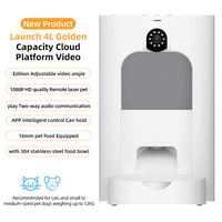 Nouveau Distributeur Intelligent d'Aliments pour Animaux 4L Écologique 2026 avec Caméra, Bol Programmable, Vidéo Tuya, Contrôle par Application WiFi 5G, Écran LCD en Plastique/Acier Inoxydable