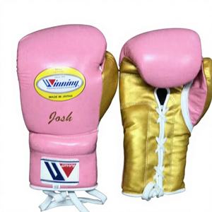 Guante de cuero genuino de alta calidad, personalizable, con cordones, para ganar puntos, con correa de muñeca ajustable y cierre de gancho y bucle, ligero. - Product Image 1