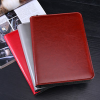 Carnet à spirales A5 en similicuir thermique avec pages remplaçables, pochette zippée, pour l'école, le bureau, utilisation professionnelle, impression de logo personnalisée