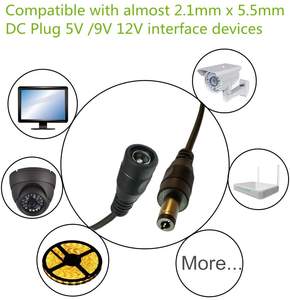 ESann 2.1x5.5 <span class=keywords><strong>DC</strong></span> 24V כוח הארכת כבל 5.5mm x 2.1mm זכר נקבה תקע מחבר כבל ספליטר - Product Image 5