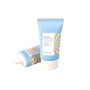 ไนอาซินาไมด์แบบหลอดรูปไข่แบนสำหรับกันแดดเพื่อผิวขาวสำหรับดูแลผิว SPF 50 PA +++ แบบกำหนดเอง - Product Image 2