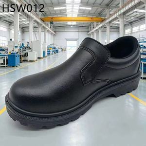 ZYF, Zapatos de Seguridad Antiestáticos Blancos/Negros para el Trabajo, Zapatos de Seguridad para Servicios de Alimentos con Diseño de Puntera Reforzada, Zuecos de Seguridad para Chefs HSW015 - Product Image 5