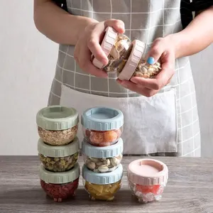 Zenidoo L-261 Plastic Food <b>Storage</b> Jar Sealed Preservation Container Spice Candy-Eco-Friendly Portable <b>Kitchen</b> Tool Camping - Product Image 2