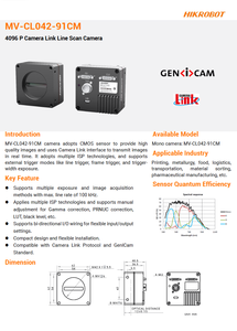 Nouvelle caméra de numérisation linéaire industrielle HIK ROBOT MV-CL042-91CM, caméra mono 4K pour numérisation linéaire - Product Image 4