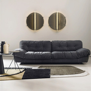 Canapé moderne pour salon, confortable, en tissu, à accoudoirs bas, pour chambre à coucher - Product Image 5