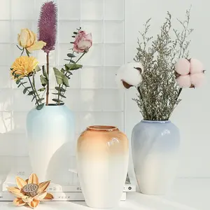 Креативная красочная керамическая ваза, украшения для дома, настольные вазы, украшения для дома, подарки ручной работы