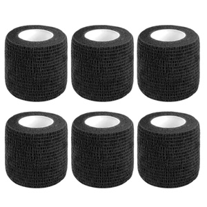 Self Adhesive Elastic Tattoo Grip Tape <b>Black</b> Non Slip Sport <b>Wrap</b> Bandage for Tattoo Machine Professional PMU Studio Use - Product Image 1