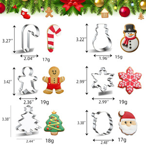 Nhà bếp thép không gỉ Mini Cây giáng sinh hình dạng <span class=keywords><strong>Cookie</strong></span> <span class=keywords><strong>cutter</strong></span> máy rửa chén & lò an toàn vật liệu kim loại - Product Image 1