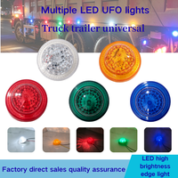 Feu de position latéral LED UFO 24V multi-lampes, avec lentille diamantée, universel pour camion et remorque, blanc, ambre, rouge, vert, bleu en option