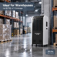 Dehumidifier Kapasitas Besar 138L/D dengan Layar Digital Elektrik untuk Gudang, Pabrik, Ruang Bawah Tanah, Konstruksi, Pertanian, Rumah Kaca