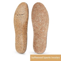 Semelles intérieures confortables en liège naturel pour le sport, absorption des chocs, respirantes, coussin en PU, unisexe, pour la course à pied, la marche, orthopédiques