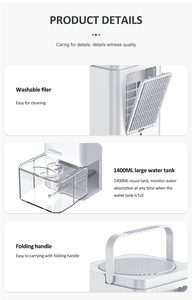 1.4L <b>Dehumidifier</b> With Timer and 7 Color Led Thermomatic Portable Home Moisture Absorber Air Dryer 1400ml <b>Dehumidifier</b> Home - Product Image 5