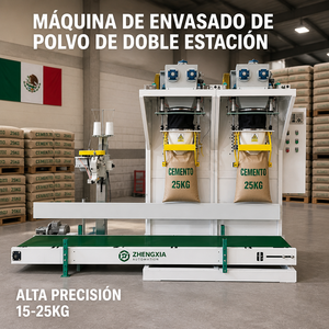 Máquina de Envasado de Polvo de Doble Estación Semiautomática de 15kg y 25kg para Cemento y Salvado de <span class=keywords><strong>Trigo</strong></span> Industrial - Product Image 1