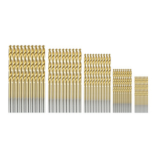 50pcs מקדח טוויסט בעל מהירות גבוהה מצופה טיטניום מקדחה חתיכות 3 מ "מ שק קידוח עץ דגם uk24352 - Product Image 4