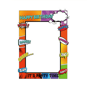 Colorato Pow Oops festa di <span class=keywords><strong>compleanno</strong></span> puntelli <span class=keywords><strong>per</strong></span> <span class=keywords><strong>foto</strong></span> cornice <span class=keywords><strong>per</strong></span> <span class=keywords><strong>foto</strong></span> di carta cornice <span class=keywords><strong>per</strong></span> <span class=keywords><strong>foto</strong></span> di buon <span class=keywords><strong>compleanno</strong></span> - Product Image 2