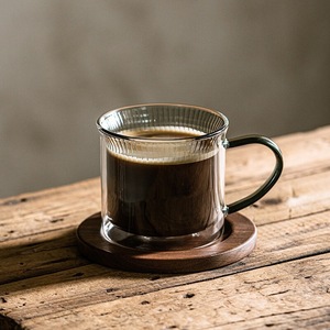 Double-walled Coffee Mug Heat-Resistant Glass Water Cup High Heat-Resistant Tea Cup Elegant Home Latte Mug with Handle - Product Image 3