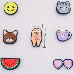 Breloques de chaussures en PVC 2D mignonnes et tendance, décorations de sabots Kawaii sur le thème des desserts, animaux et fleurs, durables, personnalisables en couleur et taille - Product Image 5