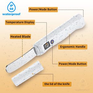 Couteau à beurre chauffant rechargeable électrique avec 2 niveaux de température et écran LED pour beurre dur, fromage, confiture - Product Image 2