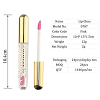 Nouvelle conception personnalisée, huile à lèvres magique hydratante, vegan, change de couleur, gloss à lèvres magique rose en stock