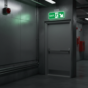 Señal Luminosa LED Fotoluminiscente de Salida Derecha con Flecha Descendente, Construcción de Acero para Uso Interior y Exterior, Clasificación IP65 - Product Image 3