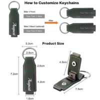Porte-clés en cuir vierge avec logo personnalisé, nouveau design, pour gravure au laser, porte-clés, porte-téléphone en cuir PU, sublimation
