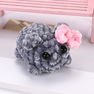 Handmade số lượng lớn làm sẵn dệt kim buồn âm nhạc <span class=keywords><strong>hamster</strong></span> Keychain Mặt dây chuyền đồ chơi sang trọng mà squeak - Product Image 3