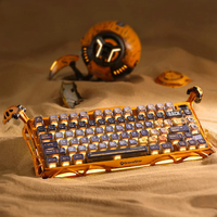 Clavier mécanique sans fil GravaStar Mercury K1 Pro 75% Tri-mode Hot-Swappable Dual Independent RGB Cyberpunk Edition pour le gaming