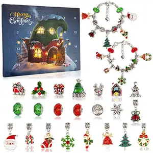 Cheng hai SamToyCn Weihnachts zauber Armbänder Blind Box Edelstahl Anhänger Perlen DIY Modeschmuck Mädchen Hand kette