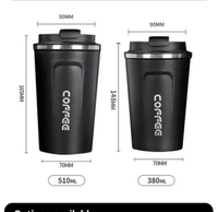Mug de voyage intelligent portable en acier inoxydable, gobelet à café intelligent, tasse thermique avec affichage de la température, capacité 380 ml 510 ml