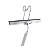 Racloir en acier inoxydable pour le nettoyage des vitres Racloir à eau en silicone Plastique en caoutchouc ménager pour nettoyer les salles de bain