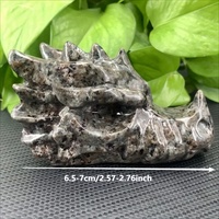 Prix de gros naturel Yooperlite UV réactif pierres précieuses cristal tête de dragon crânes sculpture