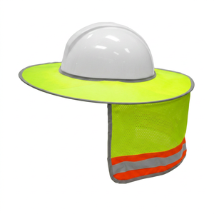 Cinta Reflectante de Alta Visibilidad de 1.5cm, ANSI Clase 2, Casco de Seguridad con Logotipo Personalizado, Visera de Malla, Protección Solar, Borde Completo, Seguridad Vial - Product Image 1