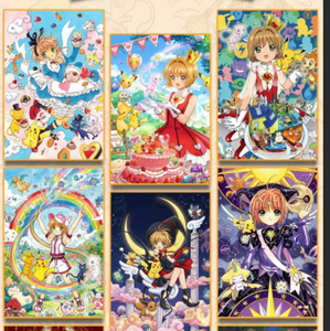 การ์ดตกแต่งผนังลายอนิเมะแบบครอสโอเวอร์ DK Custom ลายซากุระ โปเกมอน ชิคิชิ บอร์ด  ตกแต่งด้วยทองคำเปลว ของสะสมภาพประกอบมังงะ - Product Image 2