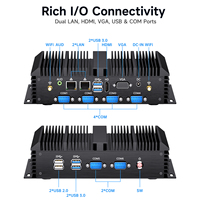 OEM ODM Intel Core I3-5005U Mini PC with Fanless Passive Cooling and 2 X RJ45 LAN, Micro PC for Embedded Computing Systems