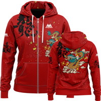Ropa Deportiva Personalizada con Cremallera, Tejido Softshell Grueso y Estampado de Dragón, Disfraces de Navidad, Estampados de Animales del Zodíaco